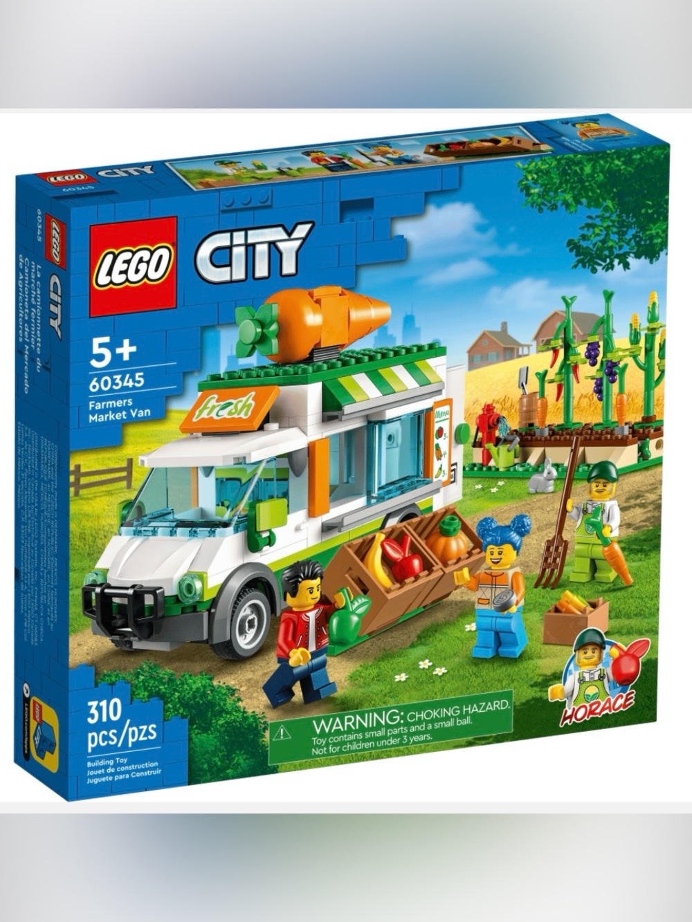 New LEGO CITY 60345 Farmers Market Van Carrot Factory Sealed Box Retired